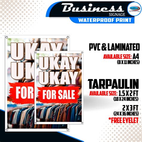 UKAY TARPAULIN BANNER PRINT FOR STORE DISPLAY.